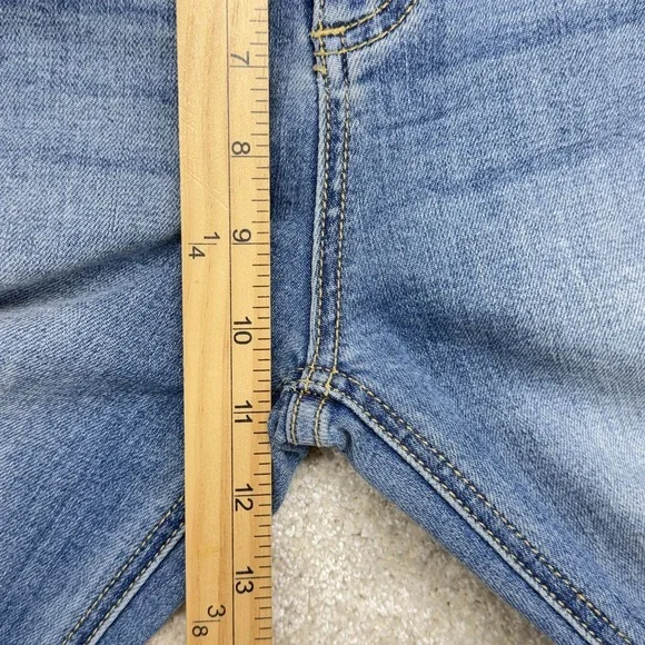 Altar'd State Jeans Womens 26 Blue High Rise Distressed Straight Raw Hem Denim - Picture 7 of 11